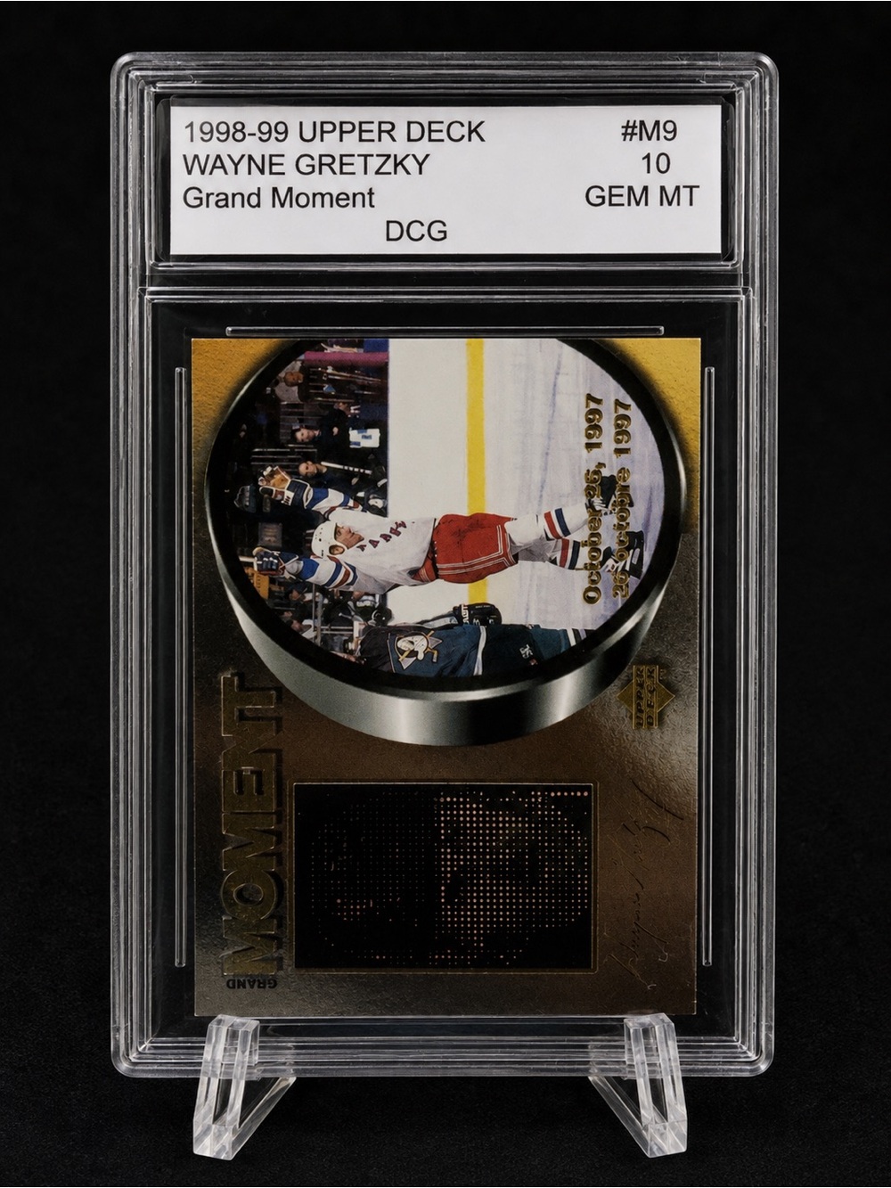1998-99 Upper Deck Wayne Gretzky Grand Moment Hockey Card - New York Rangers